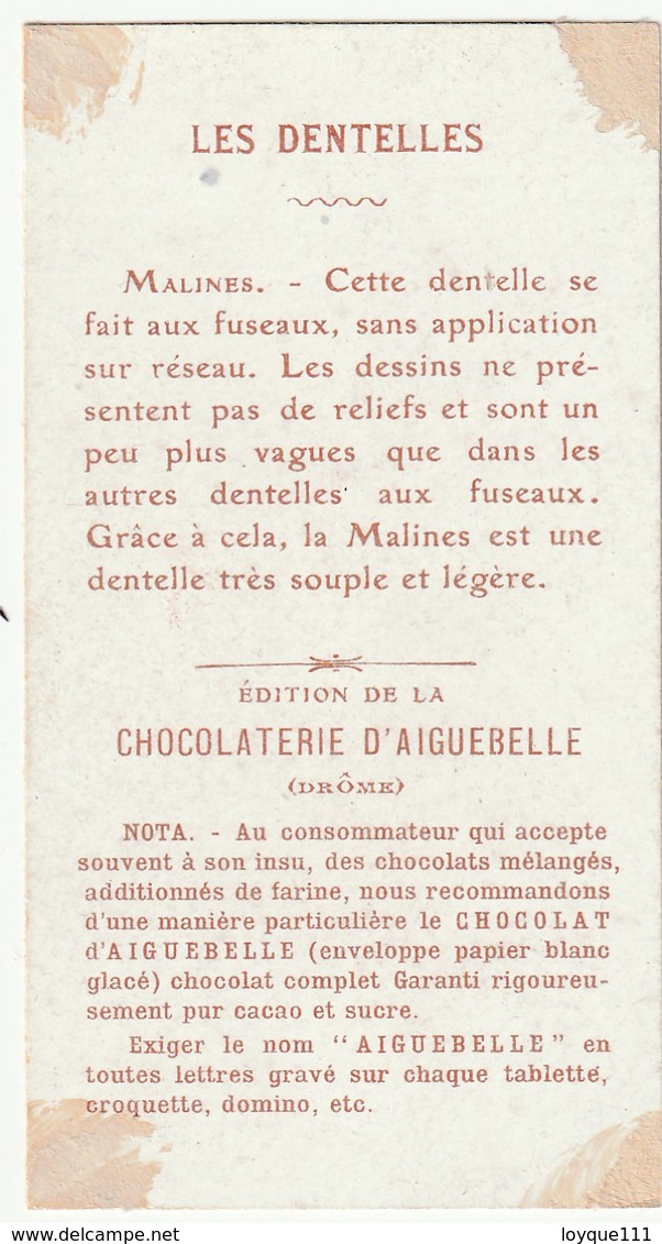 Chromo Chocolaterie D'aiguebelle "les Dentelles" N°9 - Malines - Chocolate