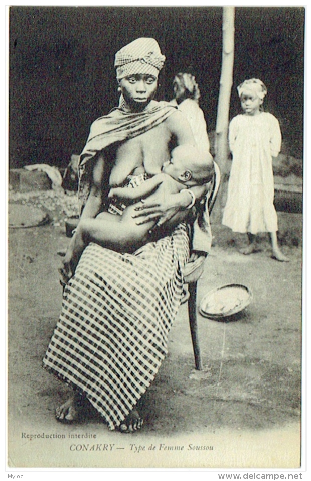 Guinée. Conakry. Type De Femme Soussou, Seins Nus. - Guinée Française