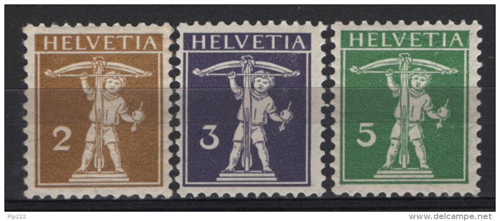 Svizzera 1909 Unif. 128/30 */MH VF/F - Unused Stamps