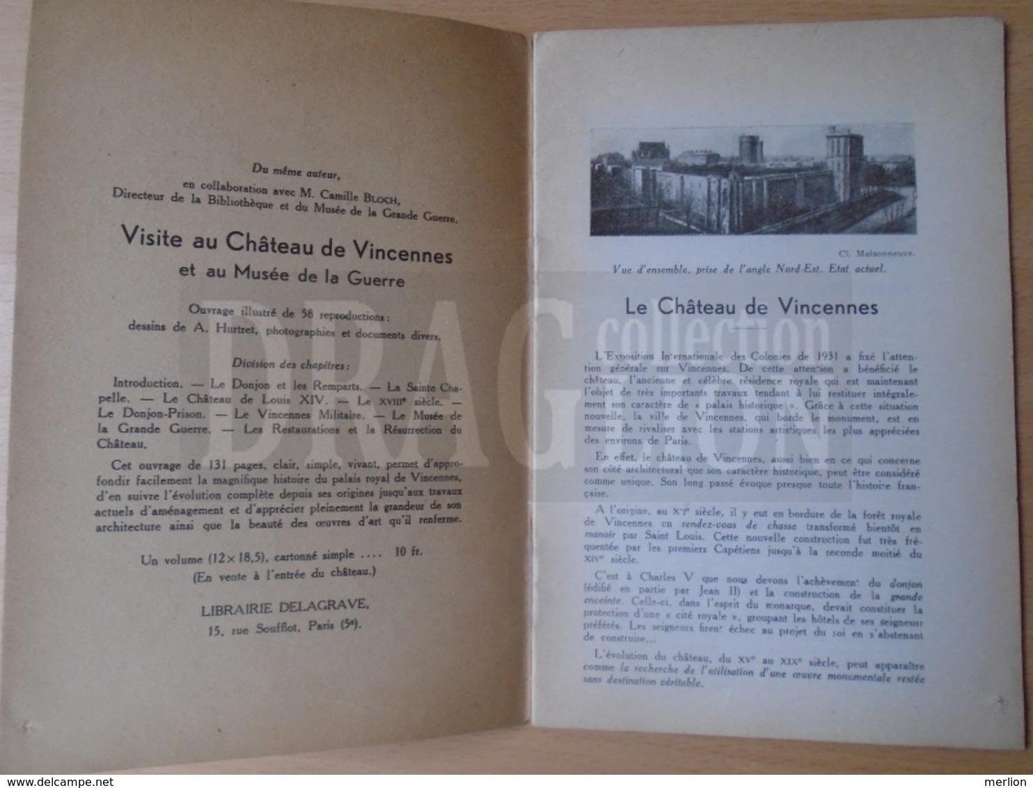 DC35.2 Val De Marne - LE CHATEAU DE VINCENNES - Par André HURTRET - 1932   Booklet - Autres & Non Classés