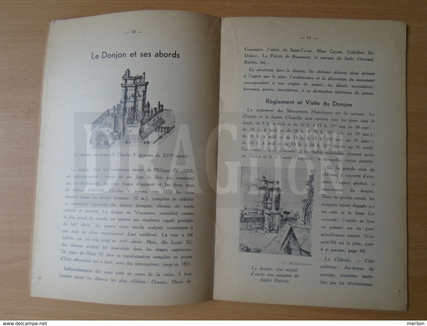 DC35.2 Val De Marne - LE CHATEAU DE VINCENNES - Par André HURTRET - 1932   Booklet - Autres & Non Classés