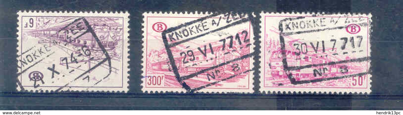 C036 Belgie Spoorwegen Chemin De Fer Stempel KNOKKE A/ZEE - KNCKE S/MER 19 Stuks - Autres & Non Classés