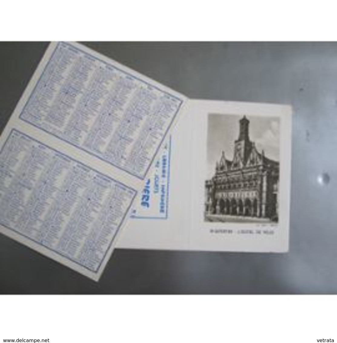 Calendrier 12 X 9 Cm : 1961 - St Quentin, Hôtel De Ville - Petit Format : 1961-70