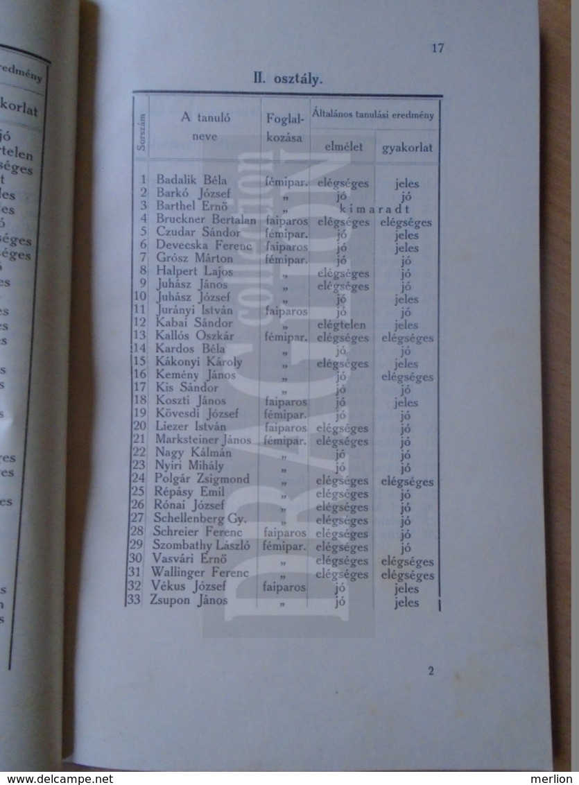 DC35.6  Értesítő  Az Aradi M.kir. áll. Fa és Fémipari Iskola 1909-10 Tanév -Aladár Nesnera  Arad 1910 Réthy Lipót - School