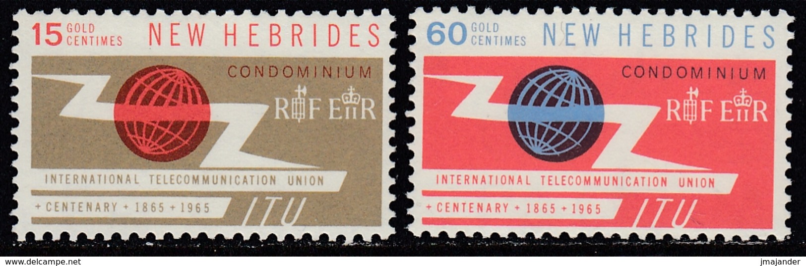 New Hebrides (English) 1965 - The 100th Anniversary Of ITU - Mi 208-209 ** MNH - Neufs