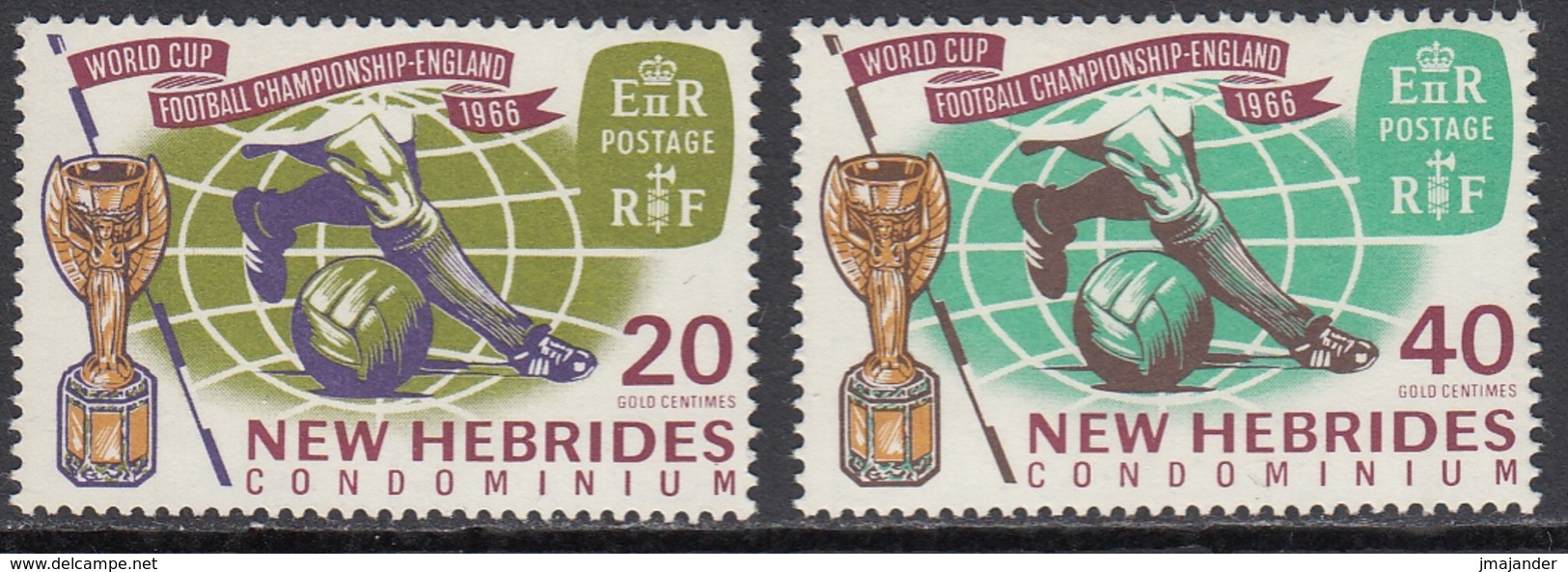 New Hebrides (English) 1966 - Football World Cup In England - Mi 232-233 ** MNH - Nuevos