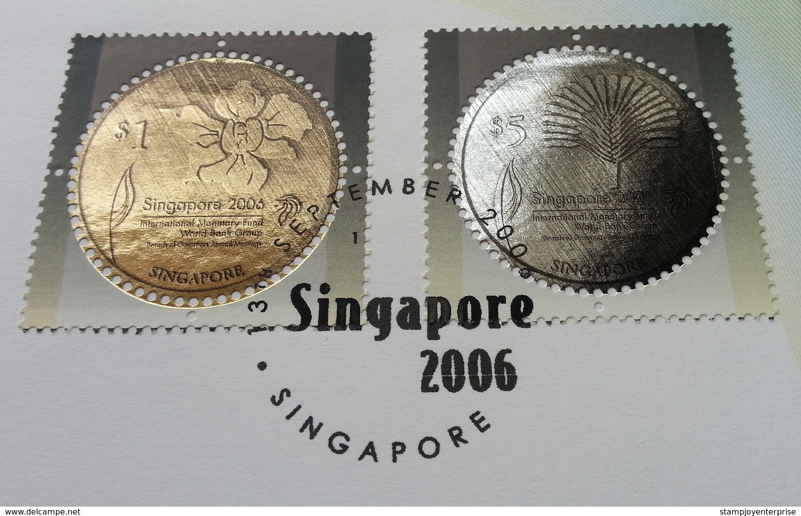 Singapore International Monetary Fund World Bank Group 2006 Money Coin Currency (FDC) *gold & Silver Foil *unusual - Singapore (1959-...)