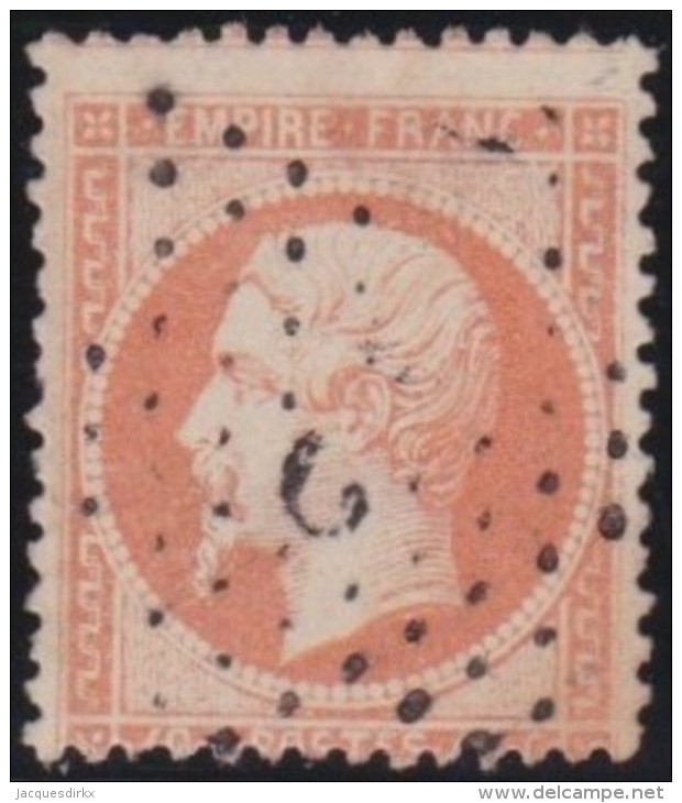 France   .    Yvert  .       23      .      O   .      Oblitéré - 1862 Napoléon III