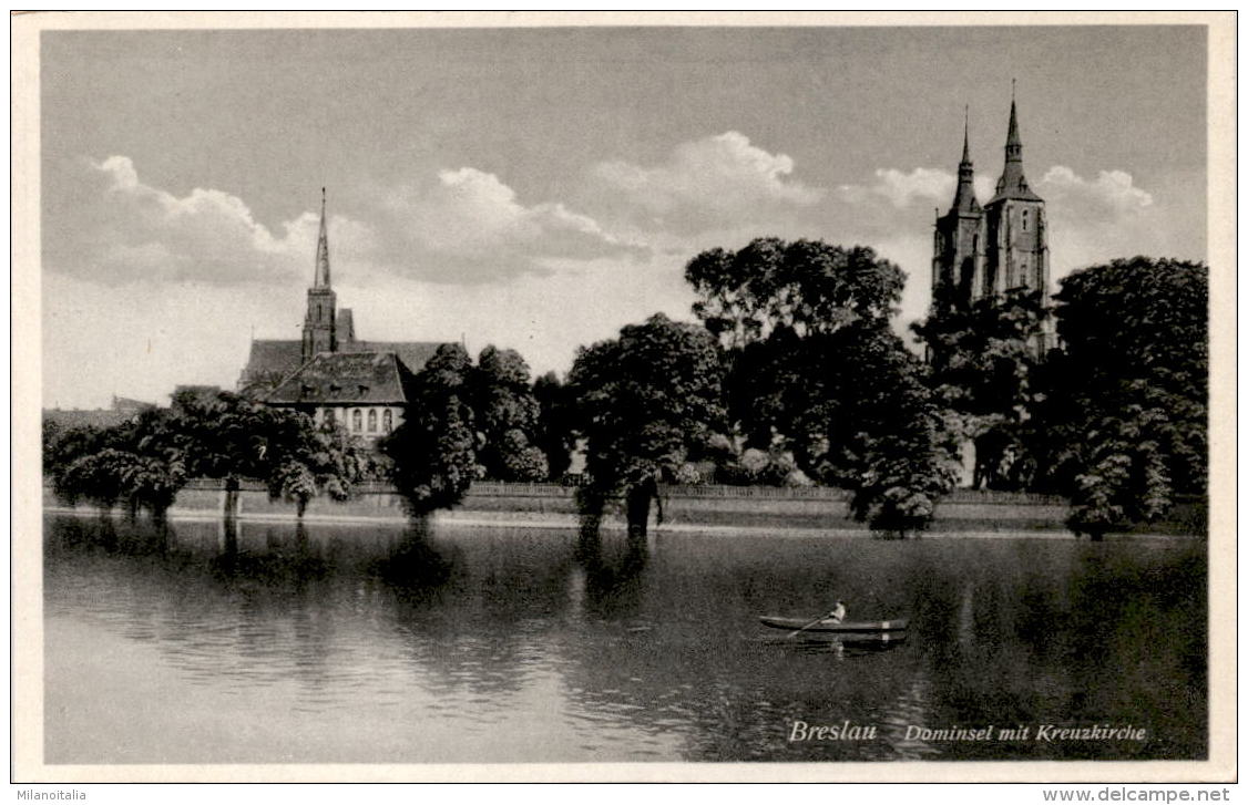 Breslau - Dominsel Mit Kreuzkirche - Polen