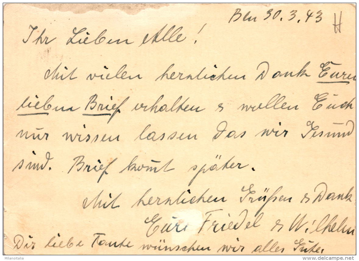 Postkarte Mit Bild: Bad Reinerz * Poststempel Berlin 31. 3. 1943 - Polen