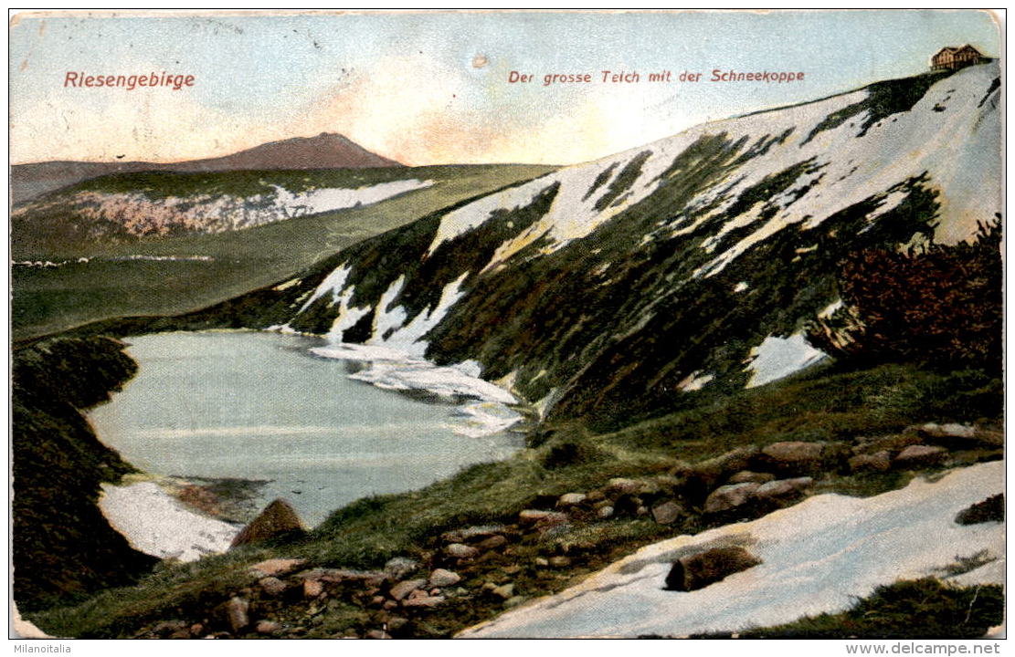 Riesengebirge - Der Grosse Teich Mit Der Schneekoppe (2472) * 7. 8. 1923 - Polen