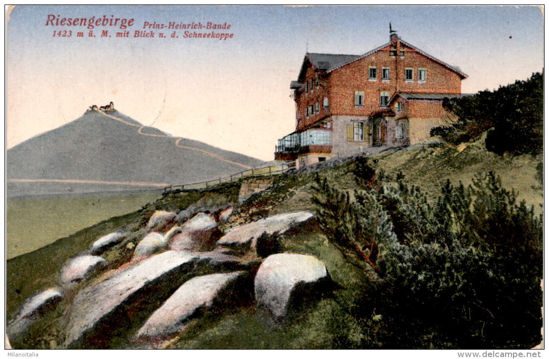 Riesengebirge - Prinz-Heinrich-Baude (827) * Feldpost 13. 12. 1917 - Polen