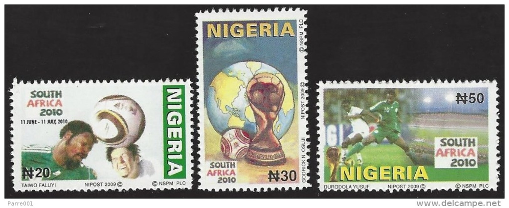 Nigeria 2009 World Cup Football Soccer South Africa MHN Mint Set - Nigeria (1961-...)