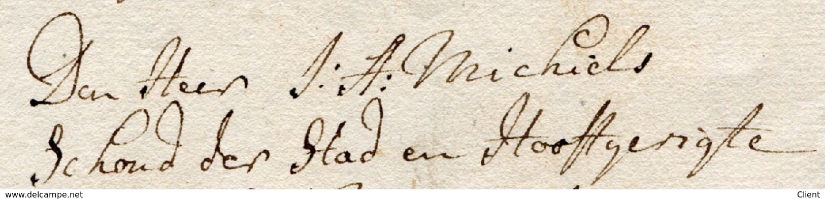 PAYS-BAS - Brief nach Burmond 1794 - von G. Poell für den Edelmann A. Michiels