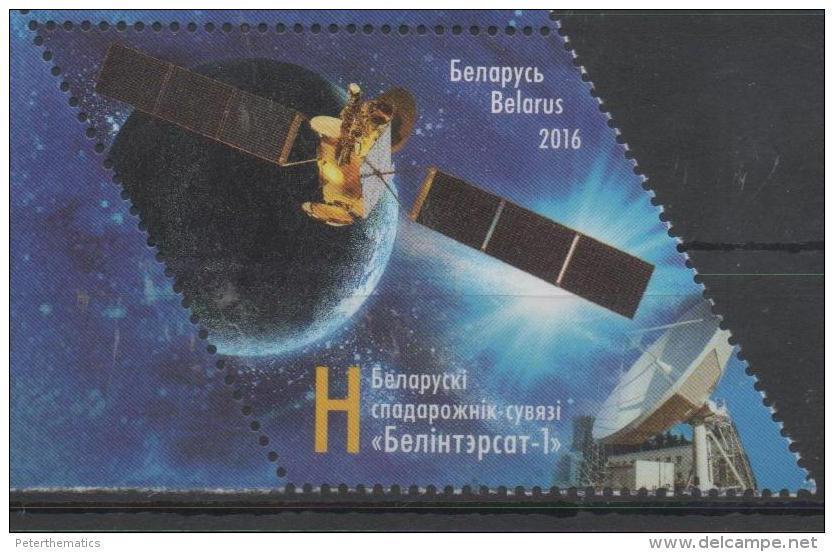 BELARUS, 2016, MNH, COMMUNICATIONS, SATELLITES, 1v - Telecom