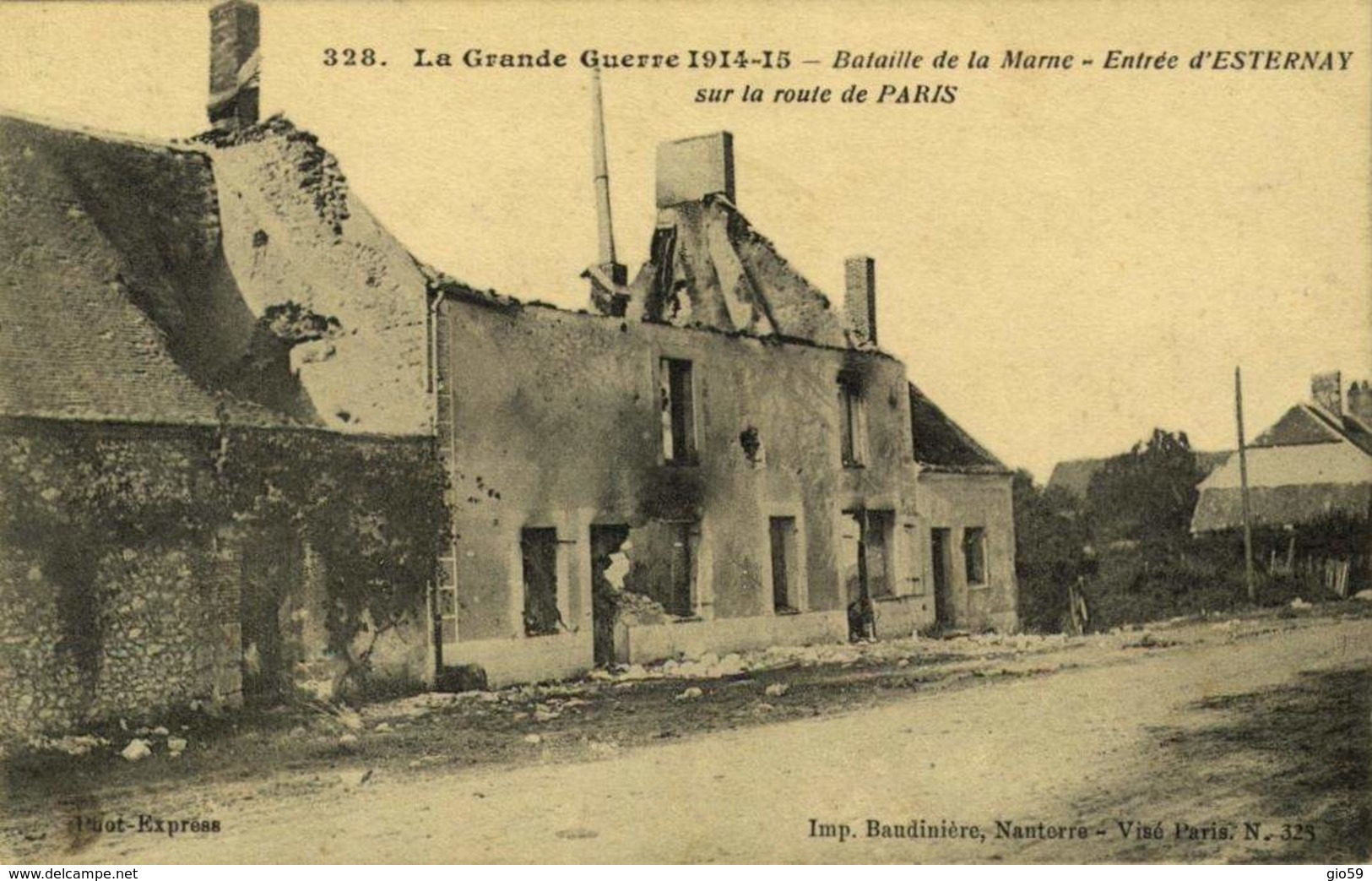 51 ESTERNAY / ROUTE DE PARIS GUERRE 1914-15  / A 208 - Esternay