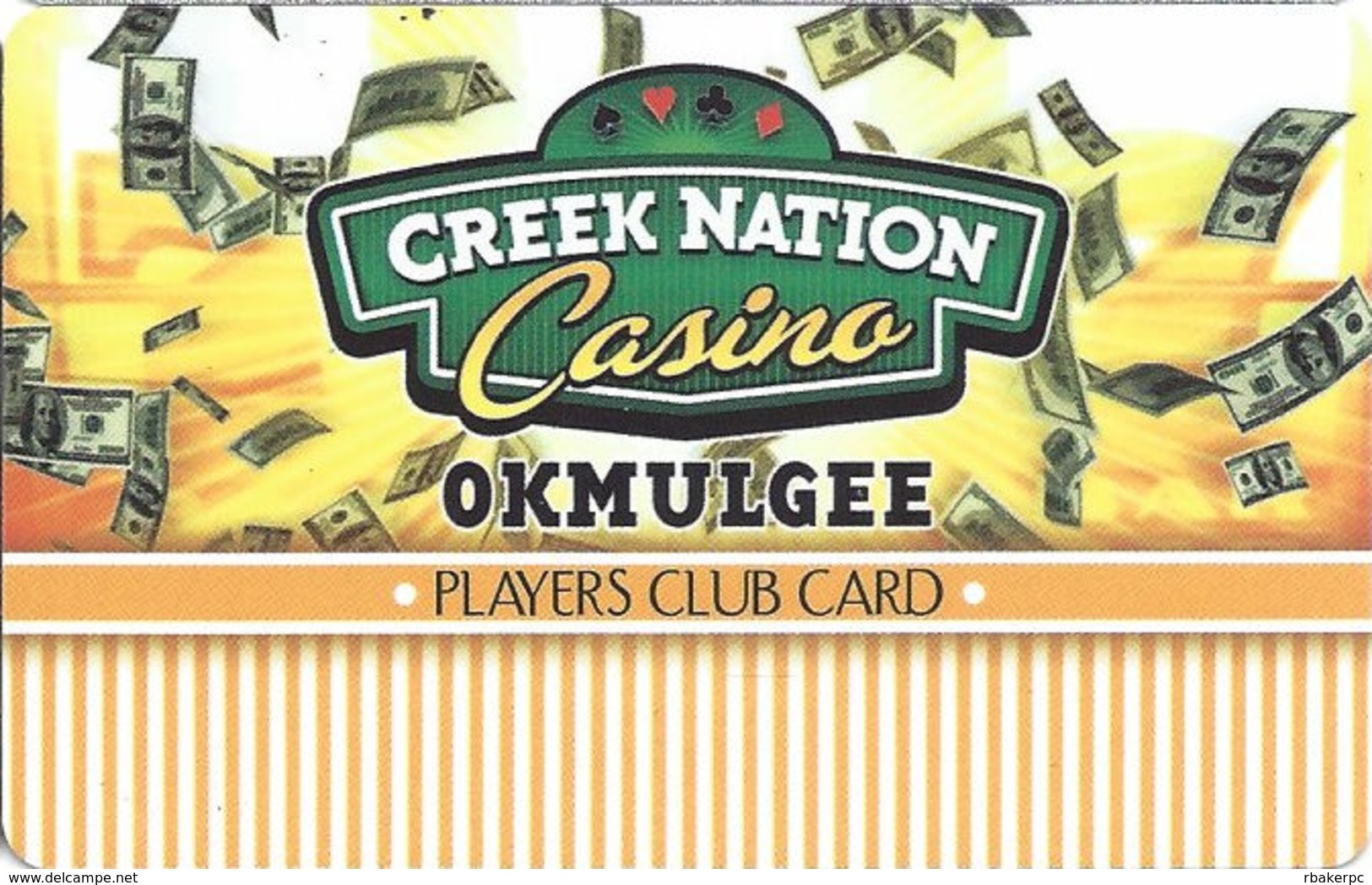 Creek Nation Casino - Okmulgee, OK - BLANK Slot Card - Casino Cards