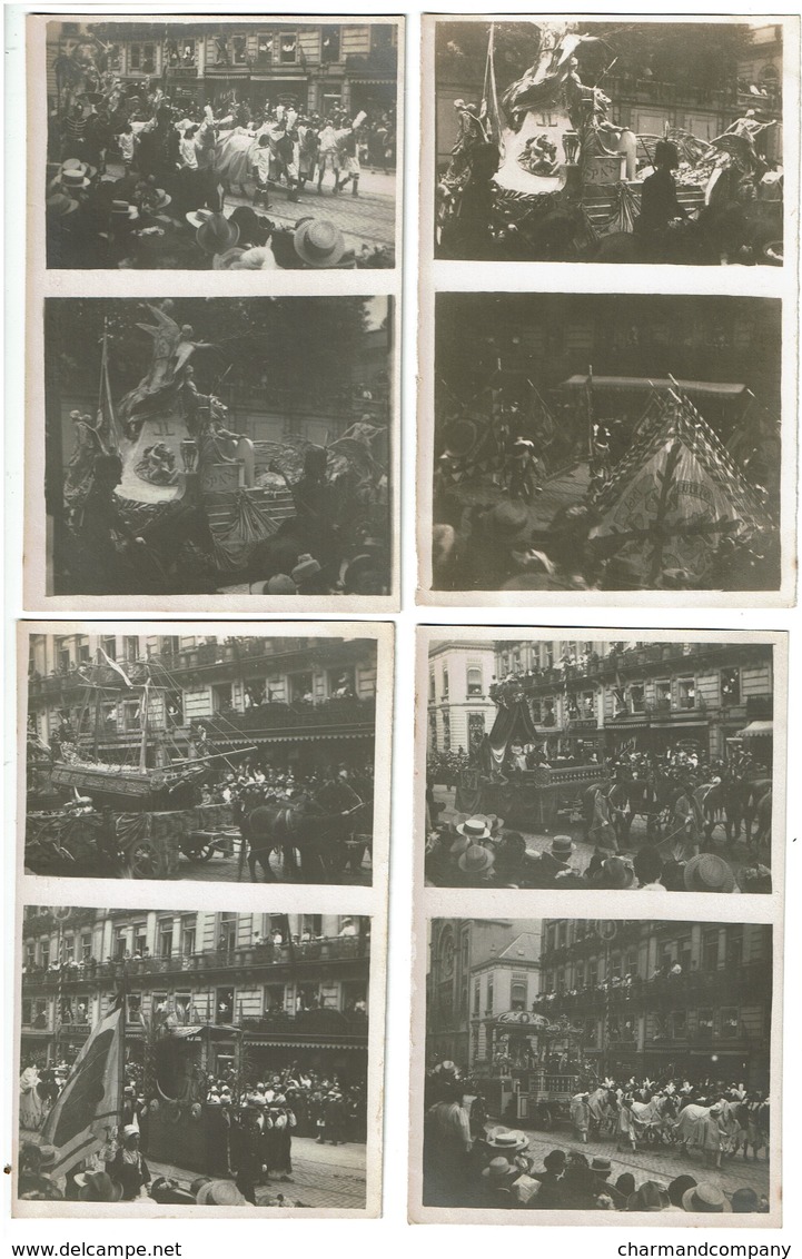 Série 12 Cartes photos - CPA - Fêtes de l'Indépendance à Bruxelles - Voir les légendes au dos - 7 scans