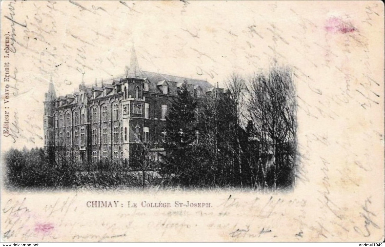 CHIMAY - Collège St-Joseh - Oblitération De 1902 - Editeur : Vve Ernult-Lebrun - Chimay