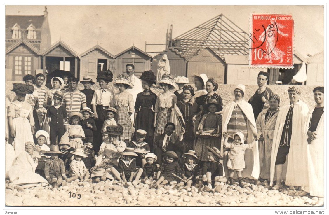 80 CAYEUX - Scène De Plage - Carte-photo - Cayeux Sur Mer