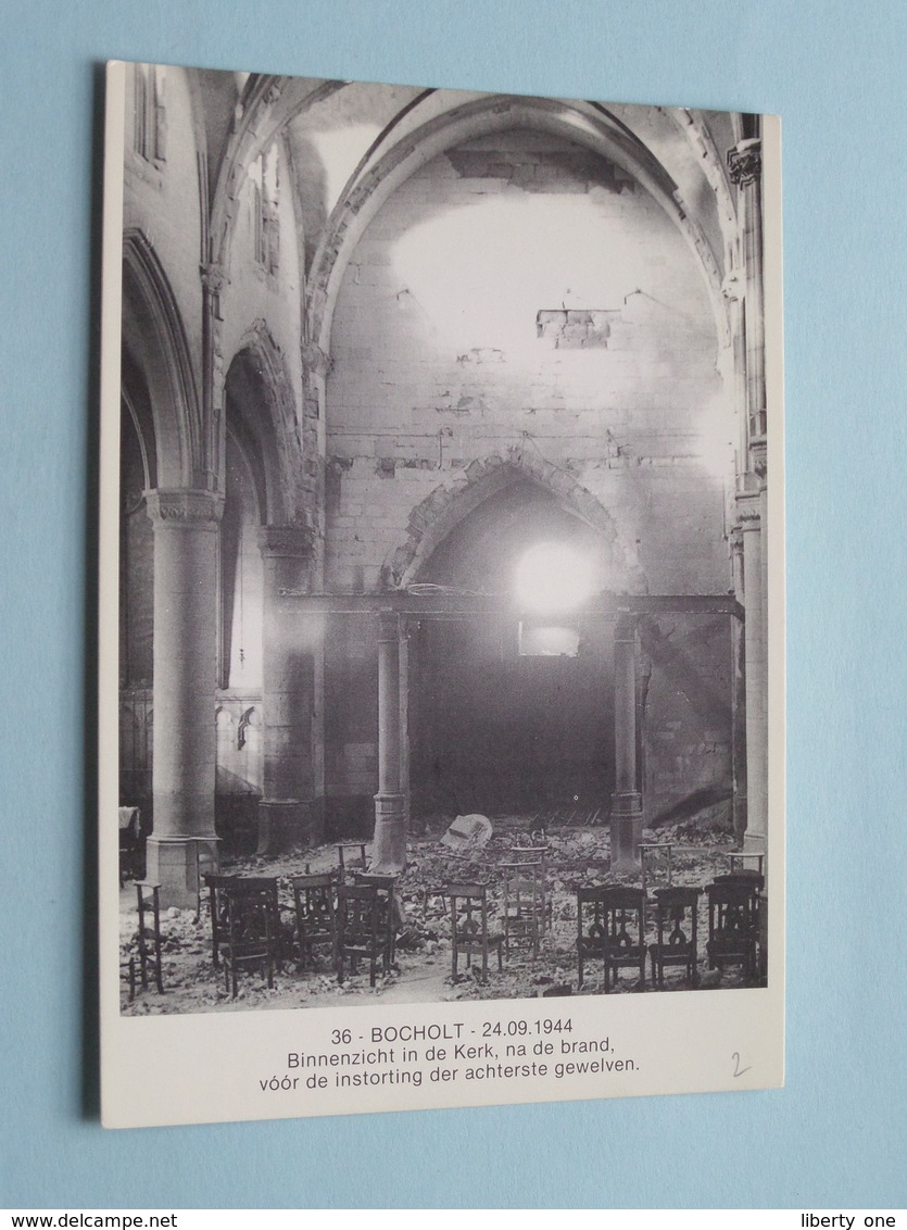 24-09-1944 Binnenzicht In De Kerk, Na De Brand Voor De Instorting Der Achterste Gewelven ( 36 ) Anno 19?? ( Zie Foto ) ! - Bocholt