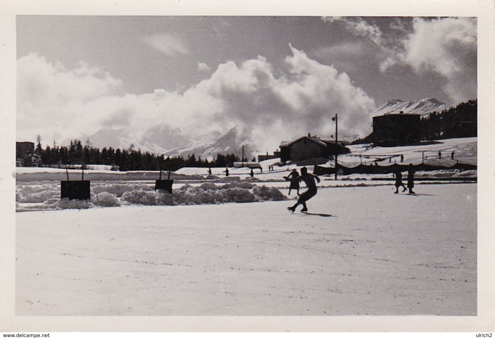 Foto Schlittschuhläufer - Alpen - Ca. 1960 - 12*8cm  (35755) - Sport