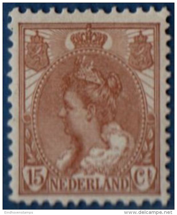 Netherlands 1899, Wilhelmina 15 C Brown. MH - Neufs