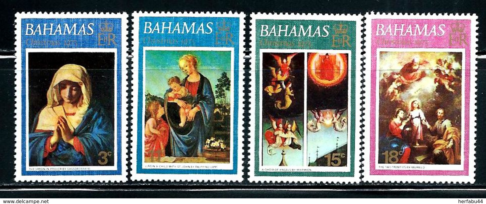 Bahamas      "Christmas 1973"    Set    SC# 352-55 MNH** - Bahamas (1973-...)