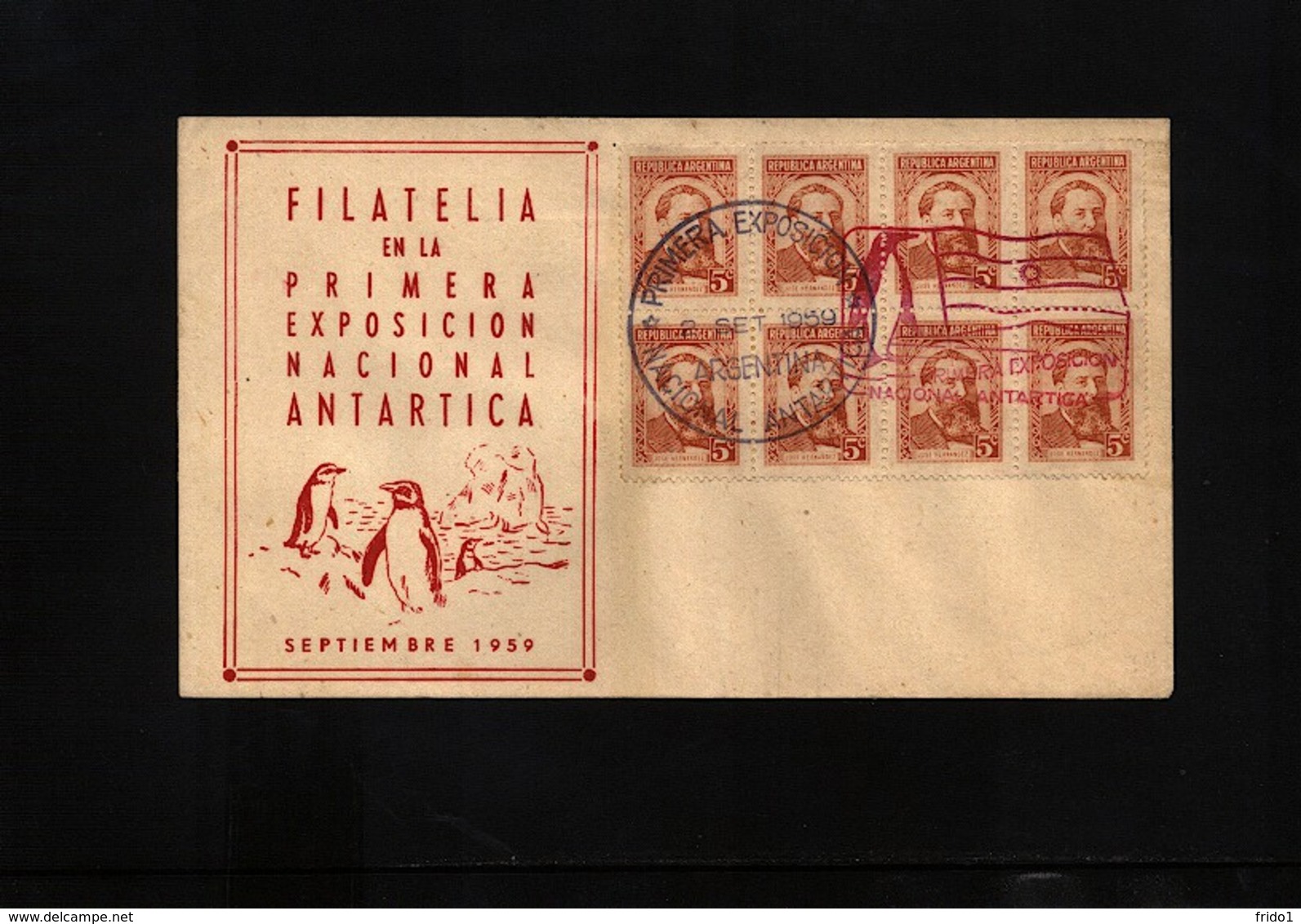 Argentina 1959 Philatelic Exibition Interesting Polar Cover - Events & Commemorations