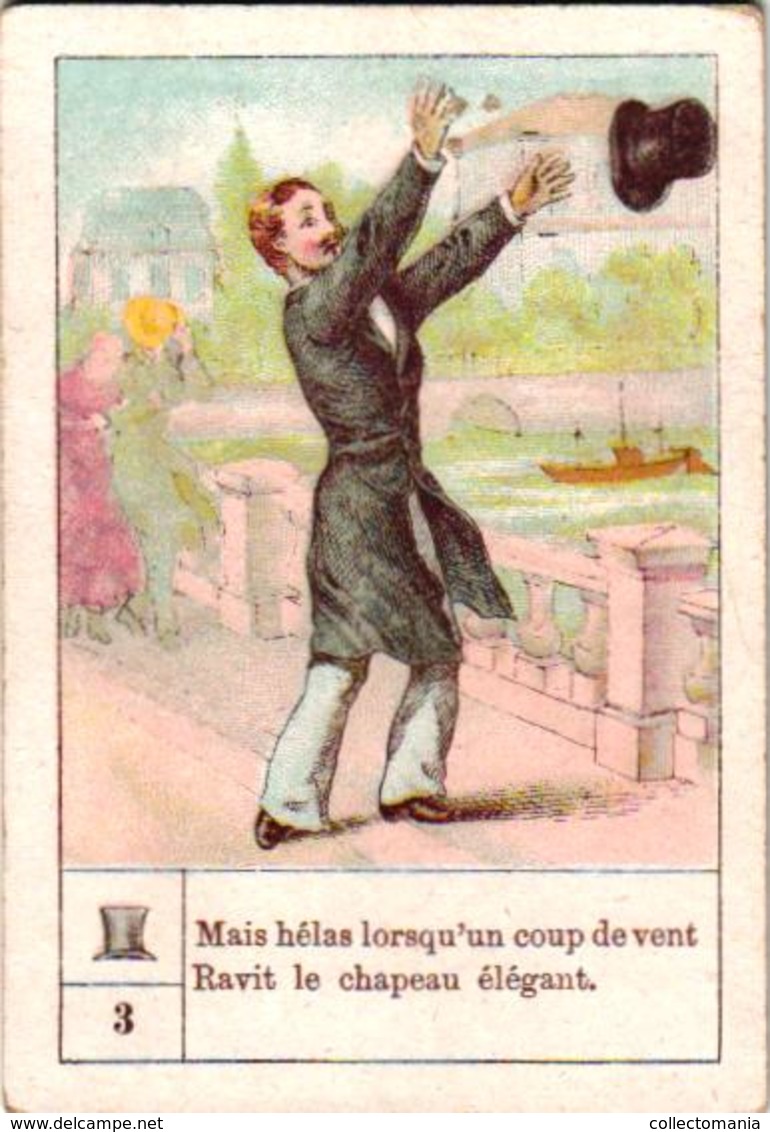 48 Playing Cards, C1870 Litho, Lithography, Children Game Quartet = 4 Card-story, Humor,  Jeu De Cartes Incomplete RARE - Andere & Zonder Classificatie