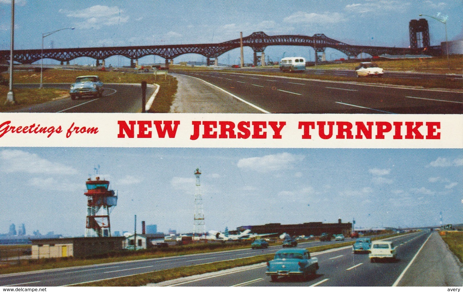 New Jersey Turnpike Top View: Pulaski Skyway Crossing Lower View: New Jersey Turnpike At Newark Airport - Sonstige & Ohne Zuordnung