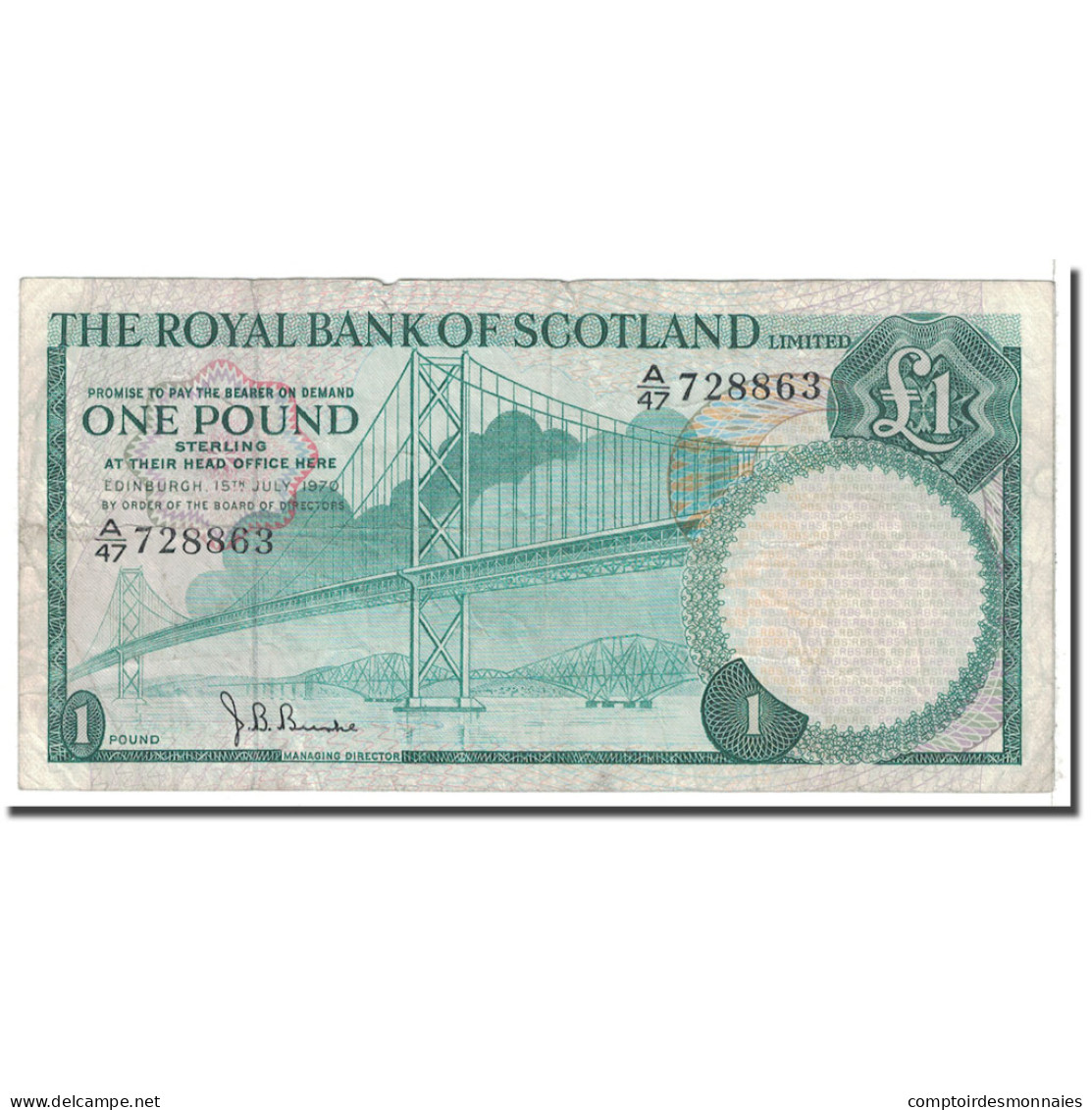 Billet, Scotland, 1 Pound, 1970, 1970-07-15, KM:334a, TB - 1 Pound
