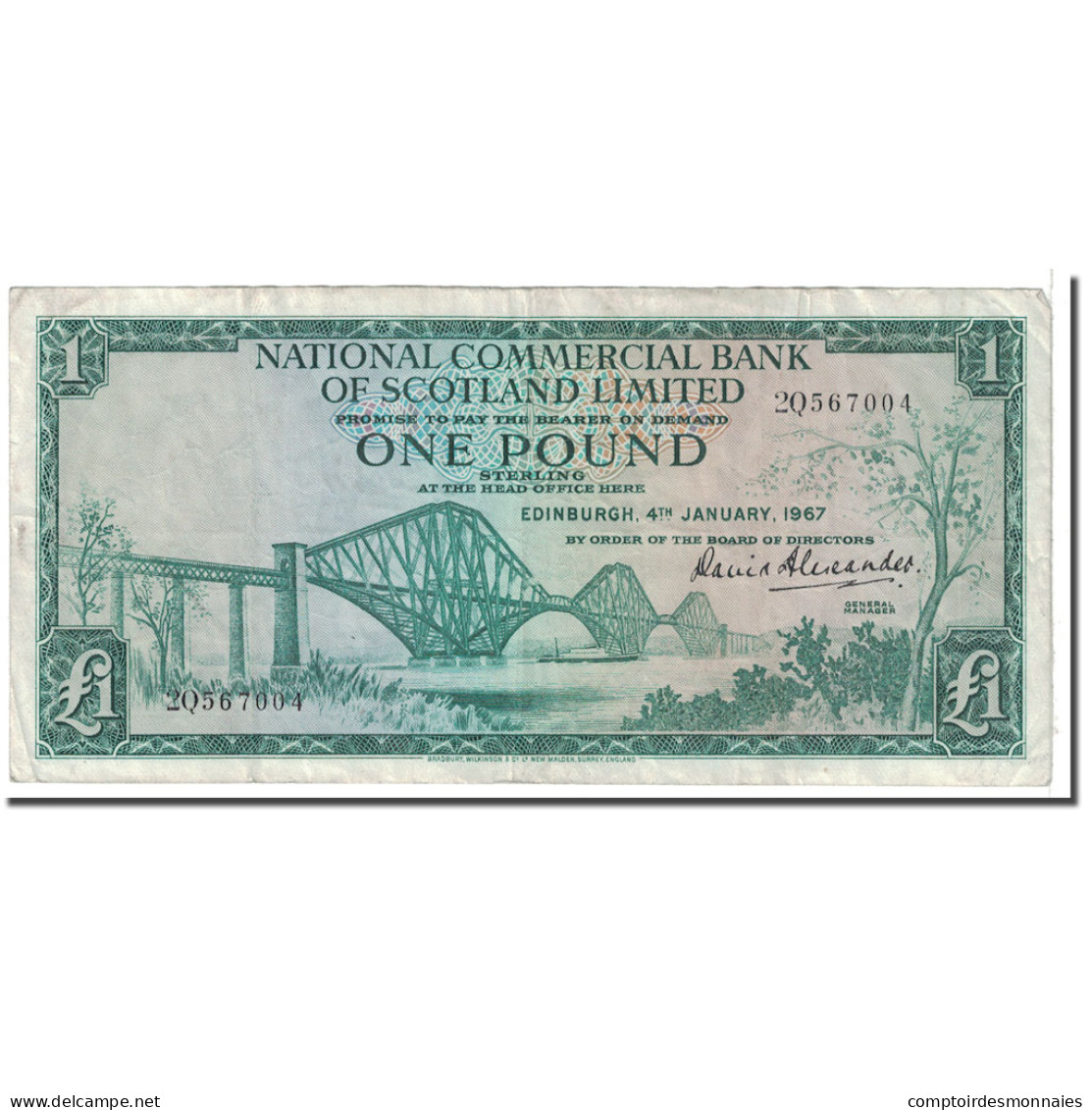 Billet, Scotland, 1 Pound, 1967, 1967-01-04, KM:271a, TB+ - 1 Pound