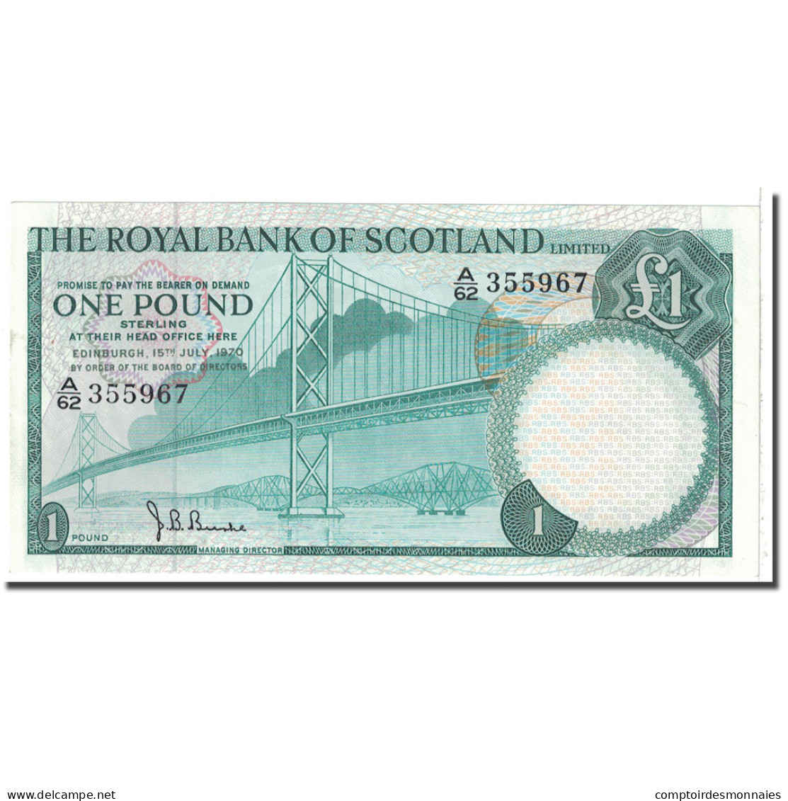 Billet, Scotland, 1 Pound, 1970, 1970-07-15, KM:334a, SPL - 1 Pound