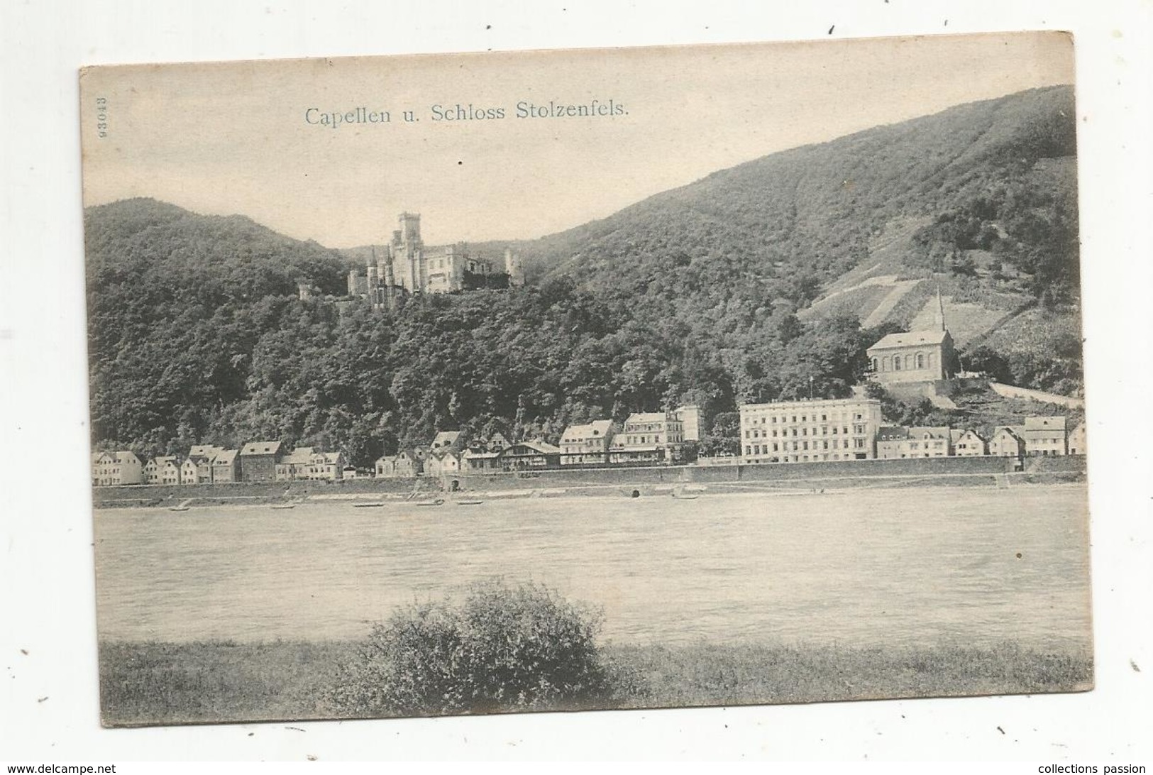 Cp, Allemagne , Capellen U. Schloss Stolzenfels ,vierge , Ed. Eigel - Bacharach