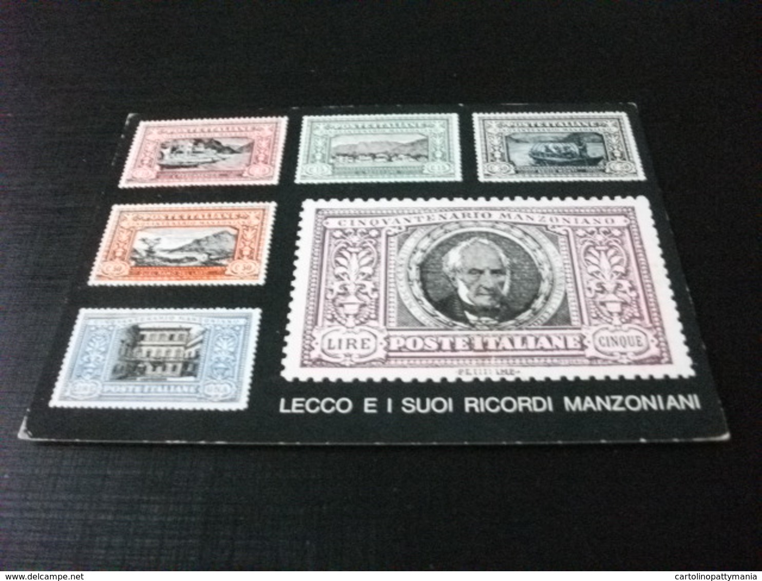 STORIA POSTALE  FRANCOBOLLO FONTANA FANO ITALIA Francobolli Rappresentazioni LECCO E I SUOI RICORDI MANZONIANI - Francobolli (rappresentazioni)