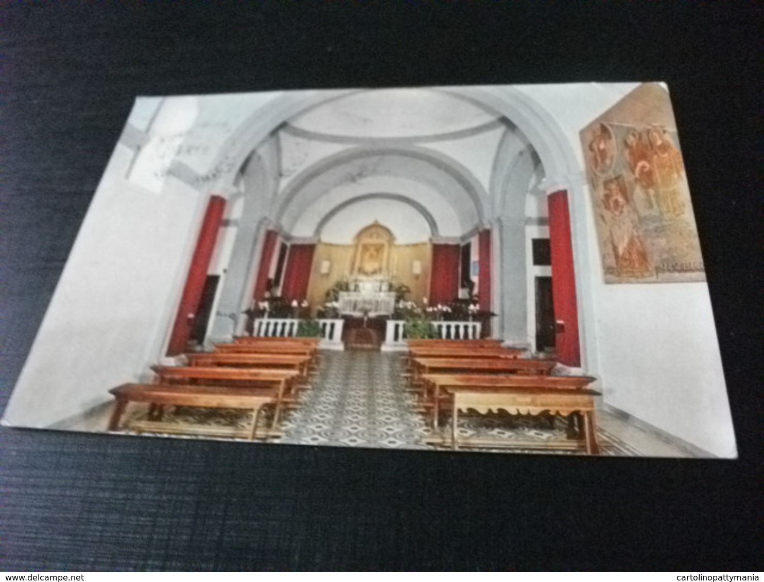 STORIA POSTALE  FRANCOBOLLO RESISTENZA ITALIA EGLISE CHIESA SANTUARIO MADONNA DELLA PIETRA CASTELNOVO NE' MONTI  RE - Kerken En Kathedralen