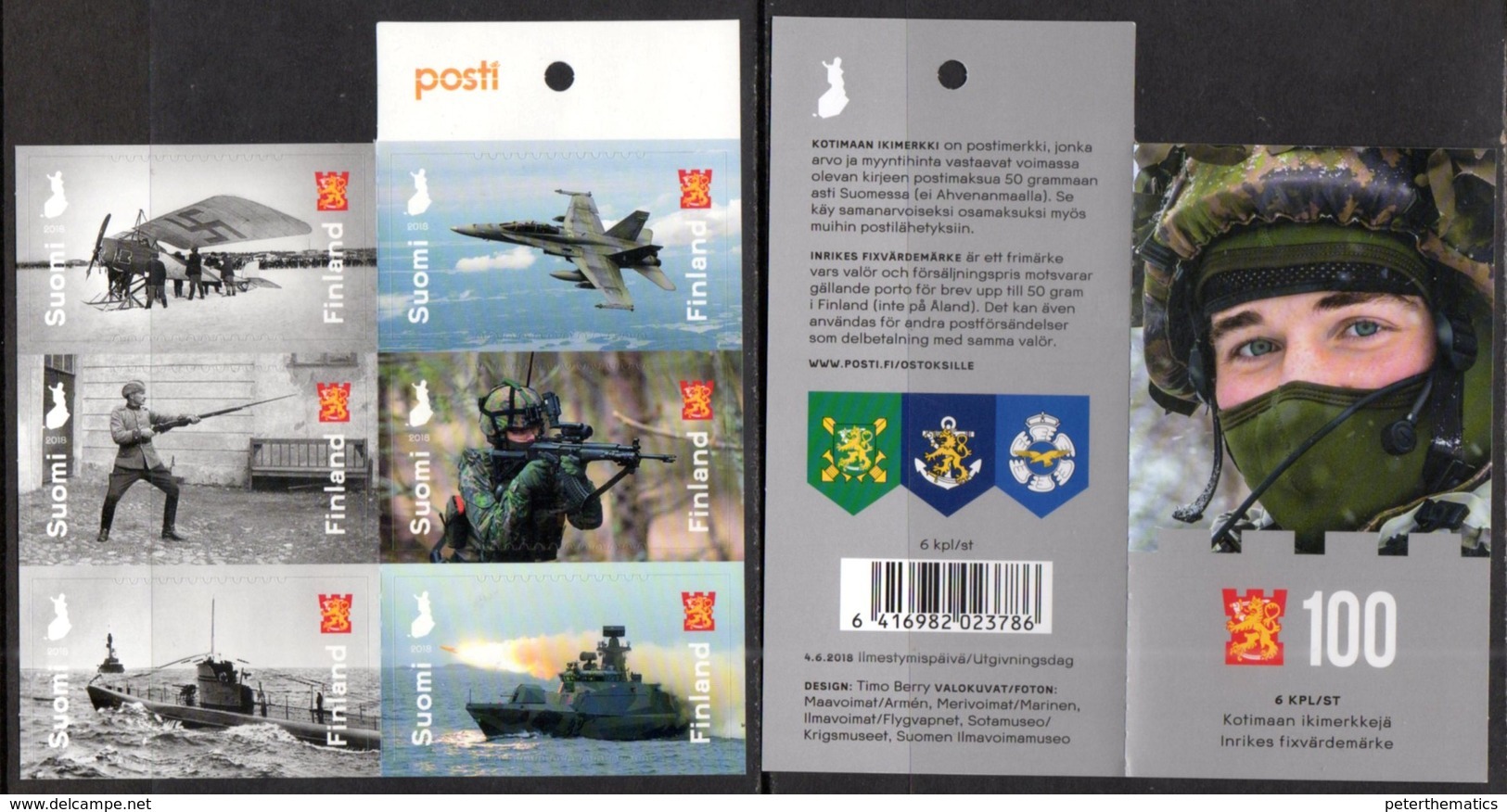 FINLAND, 2018, MNH, FINLAND DEFENCE FORCES, SHIPS, PLANES, MILITARY, SOLDIERS, WEAPONS, BOOKLET - Militaria