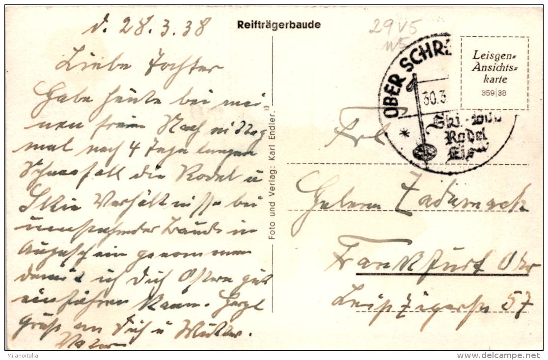 Reifträgerbaude Im Riesengebirge * 30. 3. 1938 - Polen