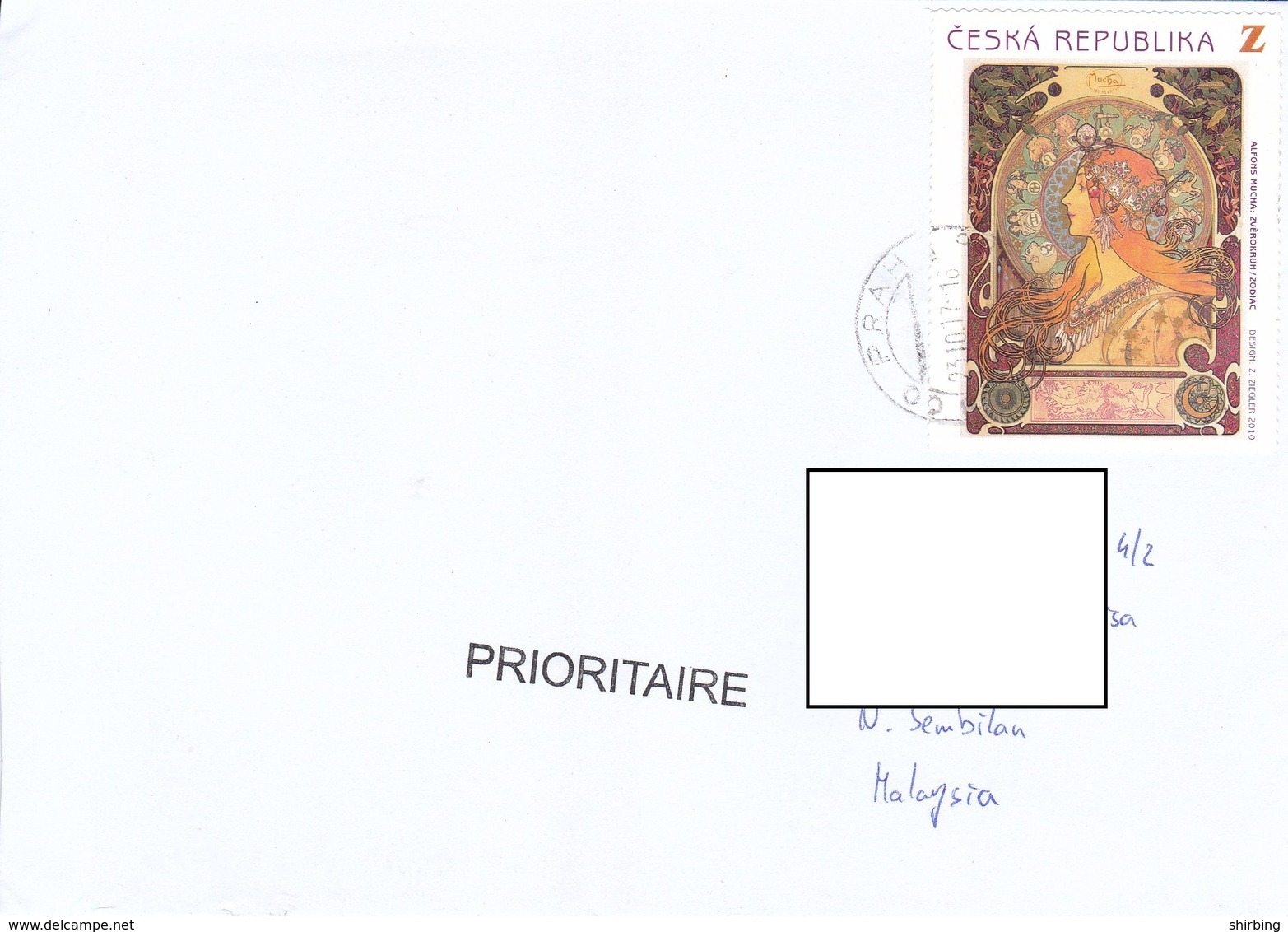 22D: Czech Republic Woman Art Stamps Used On Cover - Covers & Documents