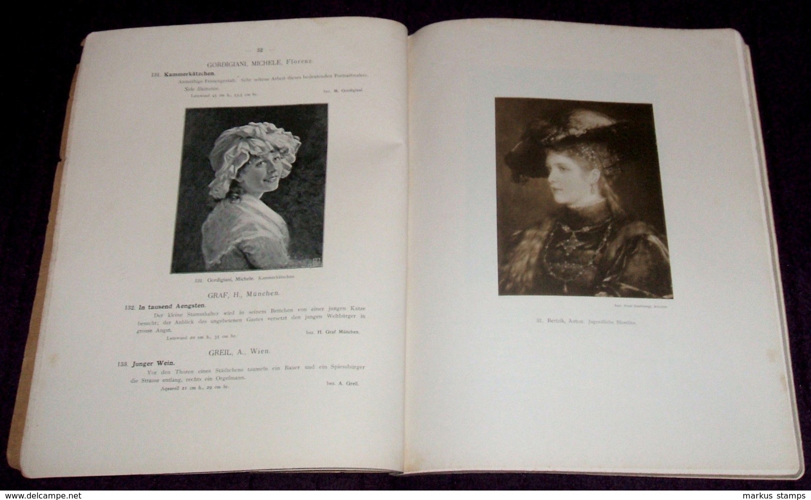 1898 Neumann Art Galery Auction Catalog / Munich, Paintings, Fire Guns, Antiques - Catalogues