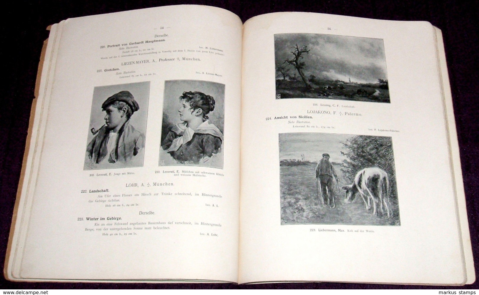 1898 Neumann Art Galery Auction Catalog / Munich, paintings, fire guns, antiques