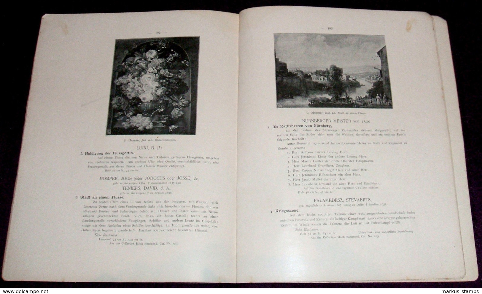 1898 Neumann Art Galery Auction Catalog / Munich, paintings, fire guns, antiques