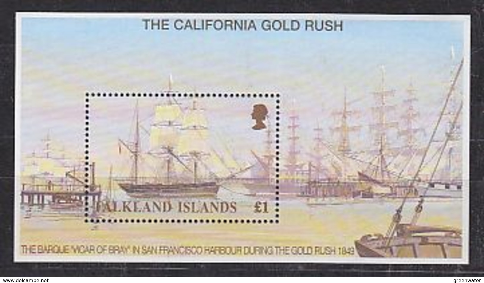 Falkland Islands 1999 The California Gold Rush M/s ** Mnh (39631) - Falklandeilanden