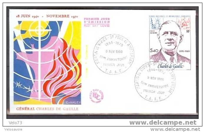 PA 61 DE GAULLE  SUR ENVELOPPE  PJ ILLUSTREE OBLITERE DU 09/11/80 - Andere & Zonder Classificatie