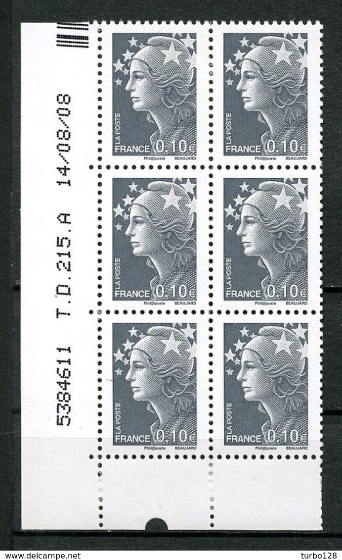 FRANCE 1927 N° 4228 ** Bloc De 6 Coin Daté Neuf MNH Superbe  Type Marianne De Beaujard - Neufs