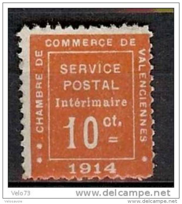 N° 1 VALENCIENNES SIGNE A. BRUN ET DARTEYRE * - Guerre (timbres De)