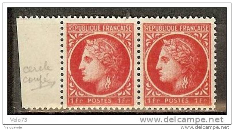 N° 676 CERES MAZELIN 1F VARIETE CERCLE COUPE ** - Unused Stamps