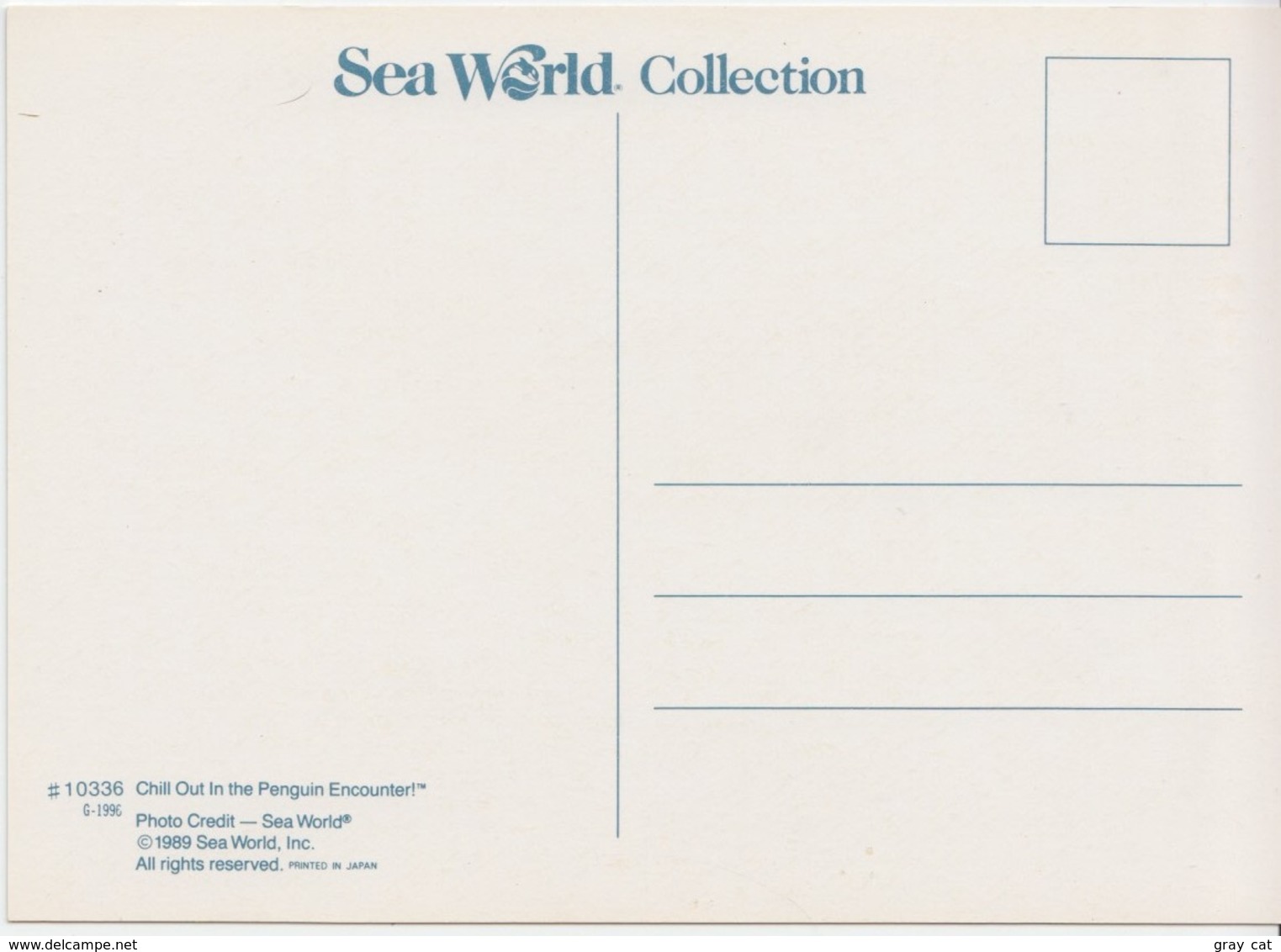 Penguin In The Water At Sea World, Unused Postcard [21452] - Autres & Non Classés