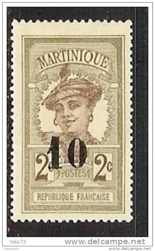 MARTINIQUE N° 84c VARIETE PETIT 0 * - Andere & Zonder Classificatie